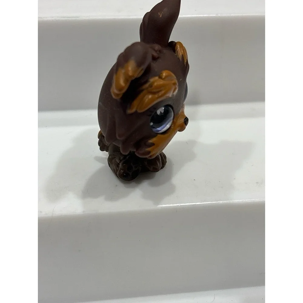 Littlest Pet Shop LPS Authentic Hasbro #509‎ Yorkie Terrier Purple Glass Eyes